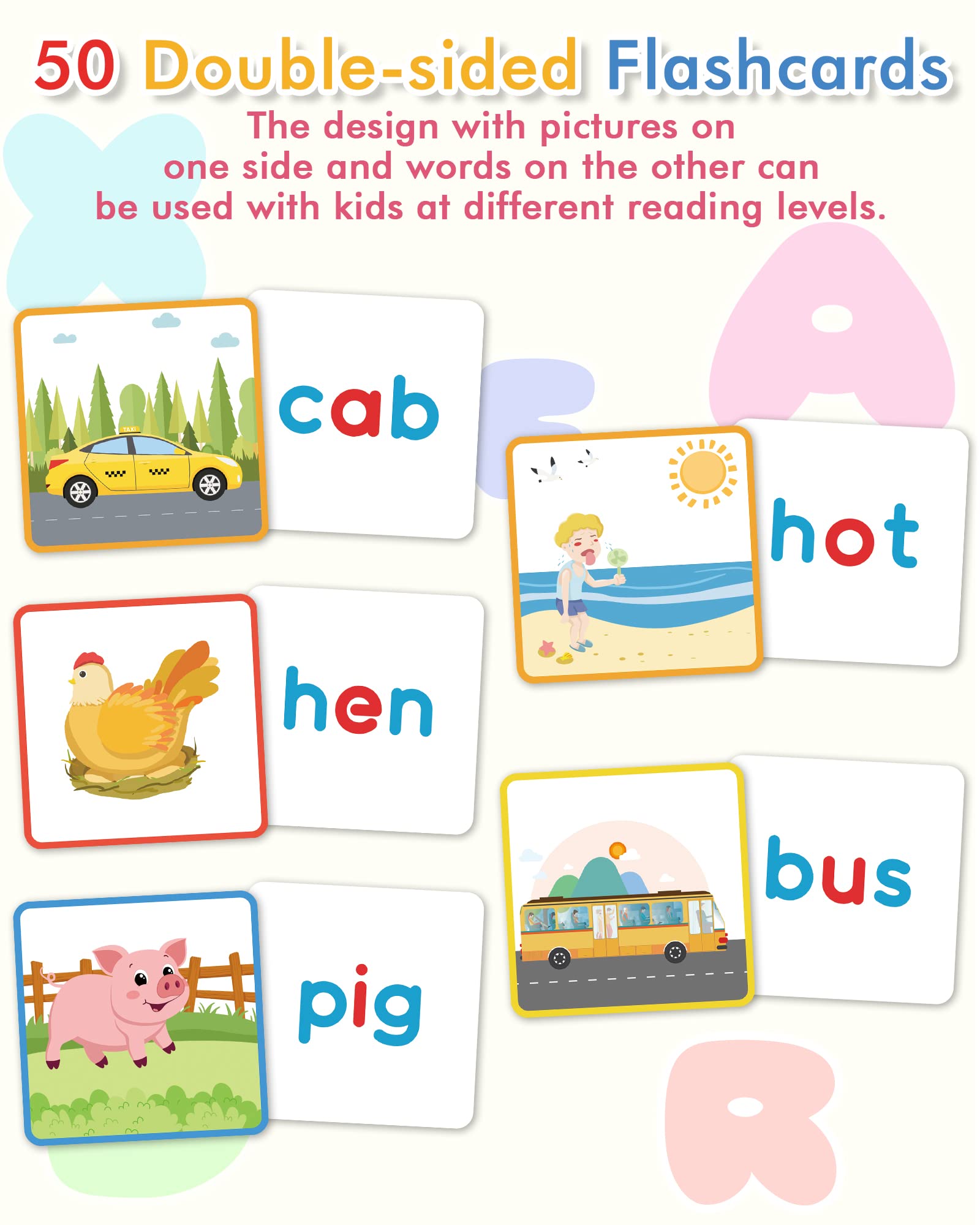 Gojmzo colorful visuals aid quick sight word recognition during play.