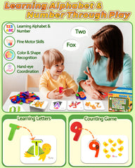 Gojmzo wooden blocks with letters and numbers encourage hands-on discovery