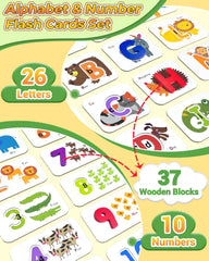 Gojmzo wooden number flash cards support counting and number familiarity