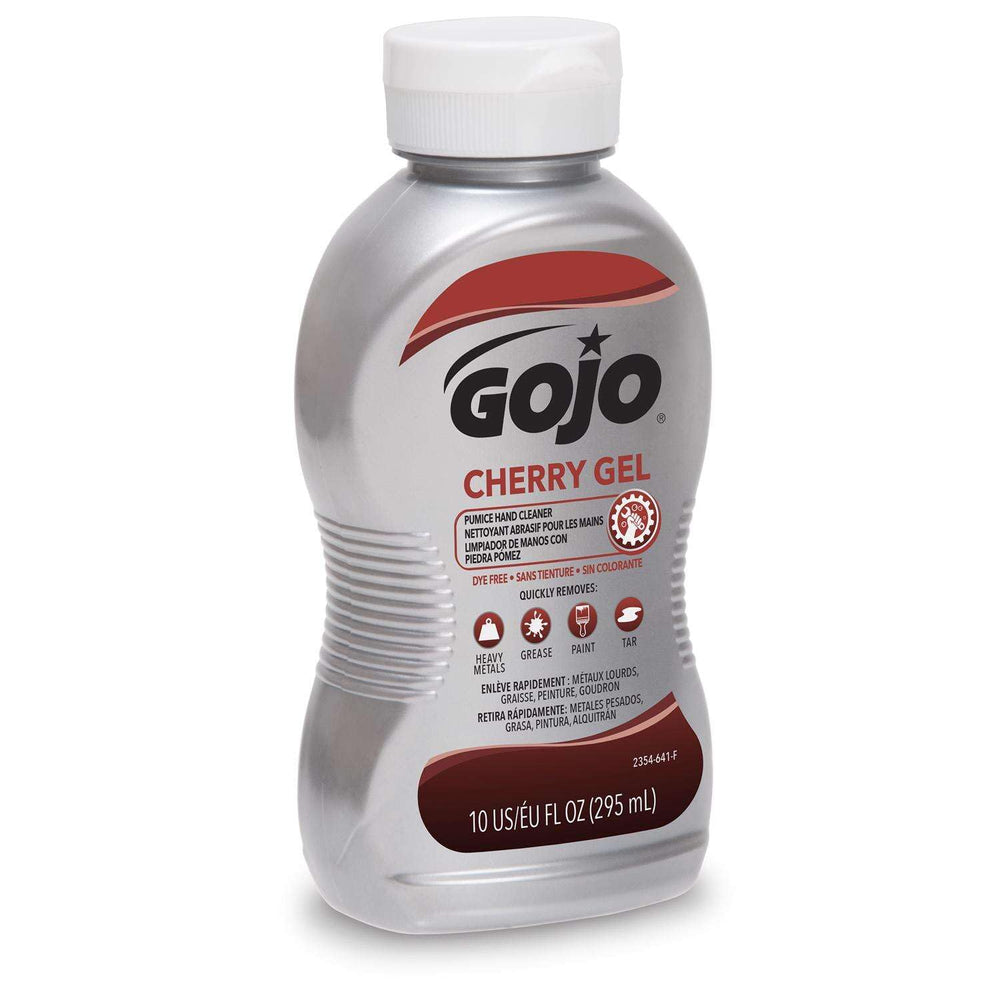 Hands being cleaned with GOJO Cherry Gel Pumice Hand Cleaner for tough soils