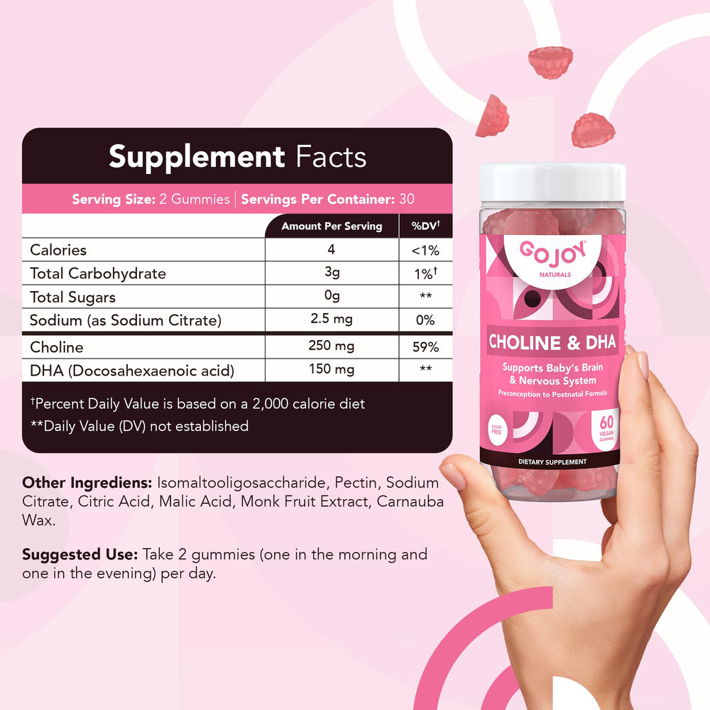 GOJOY NATURALS vegan icon on label emphasizes plant-based nutrition.