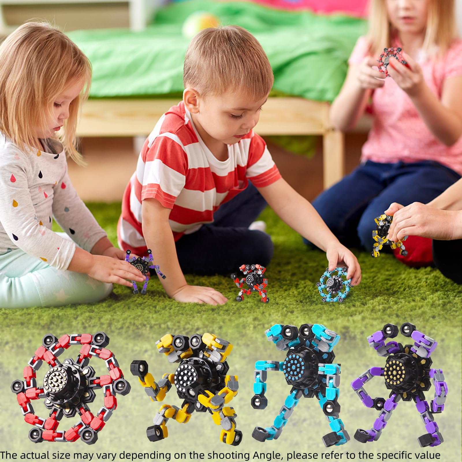 Gokeey fidget spinner chains extended for versatile shapes.