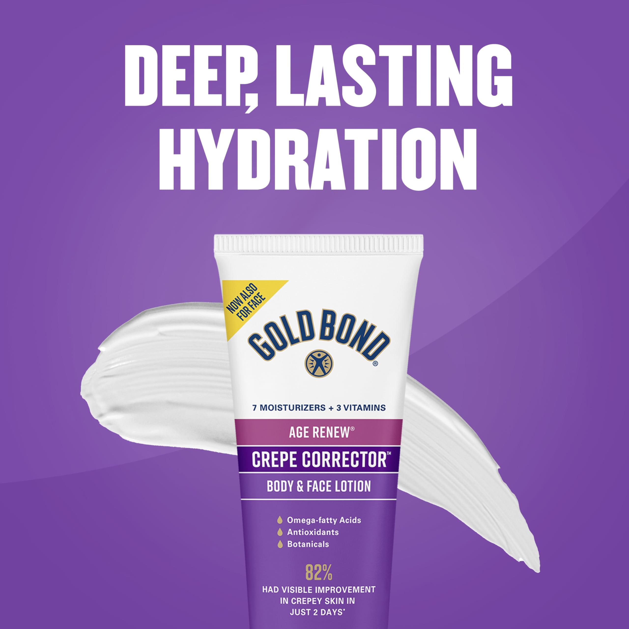 Gold Bond Age Renew Crepe Corrector crepey-skin closeup after application