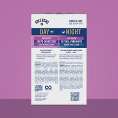 Gold Bond Age Renew Retinol Overnight Lotion bottle closeup highlighting overnight hydration and potential skin support.