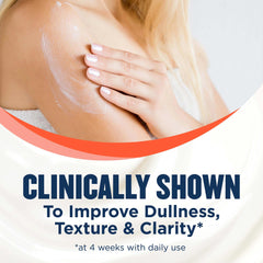 Gold Bond Body Bright lotion being rubbed into hands for quick absorption.