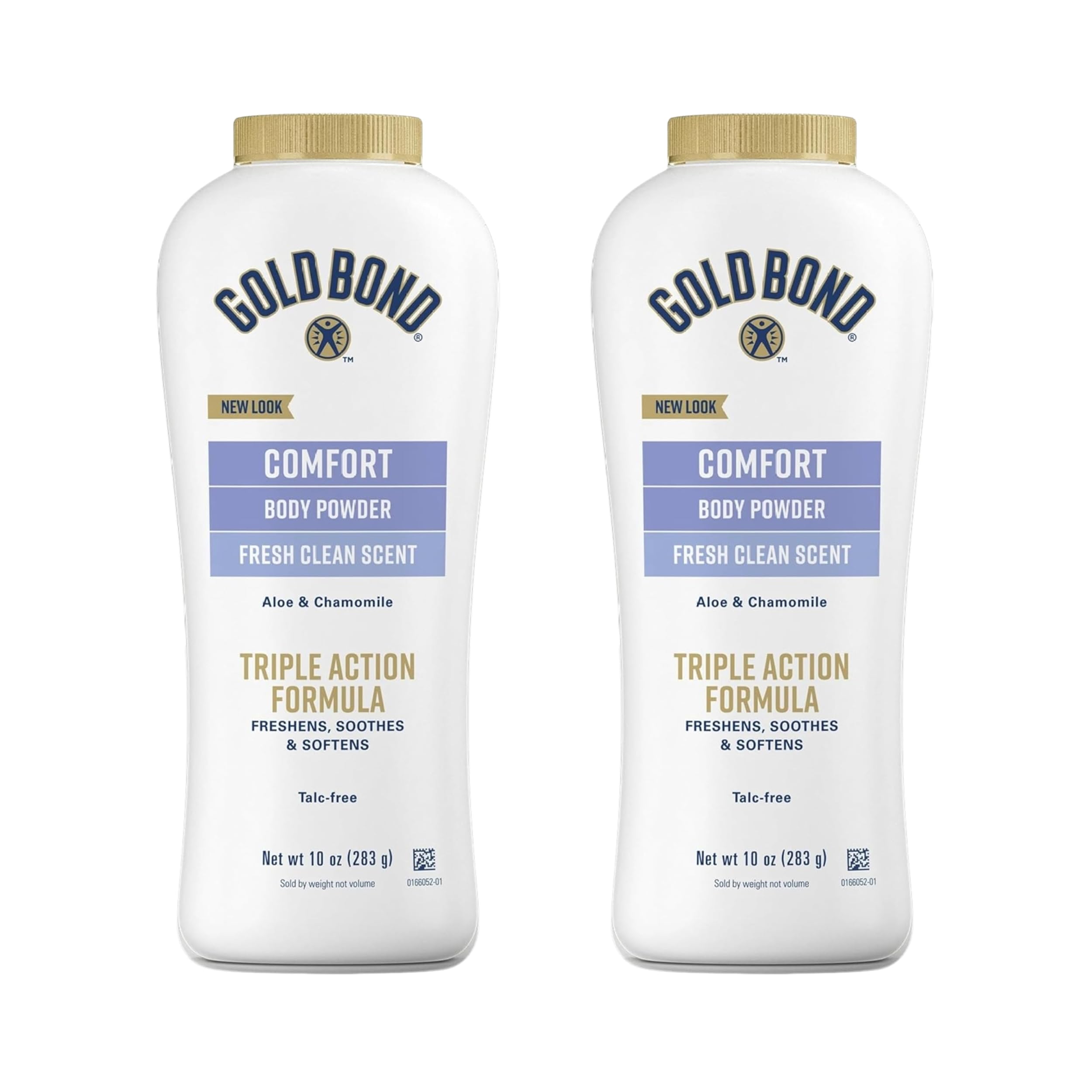 Gold Bond Comfort Body Powder bottle front view for daily freshness.