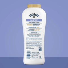 Two Gold Bond Comfort Body Powder bottles signaling travel moisture control.
