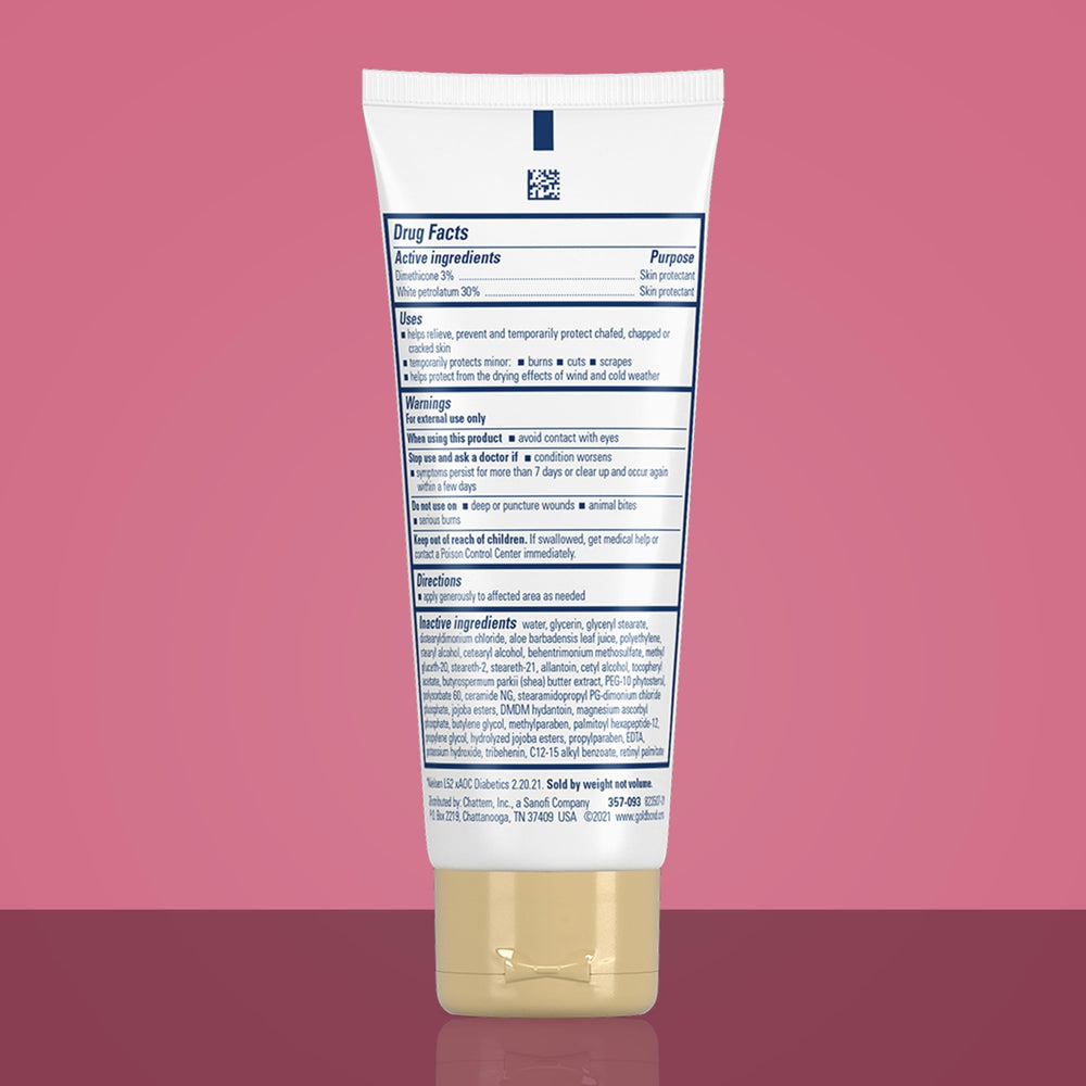 Gold Bond Diabetics Foot Cream being applied on the foot for hydration.