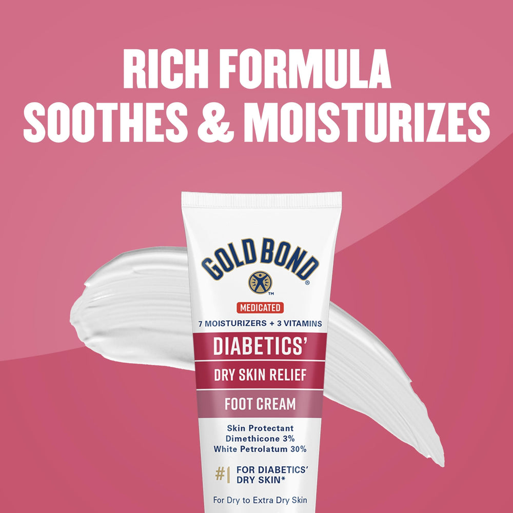 Close-up shows improved dry heel after using Gold Bond Diabetics Foot Cream.