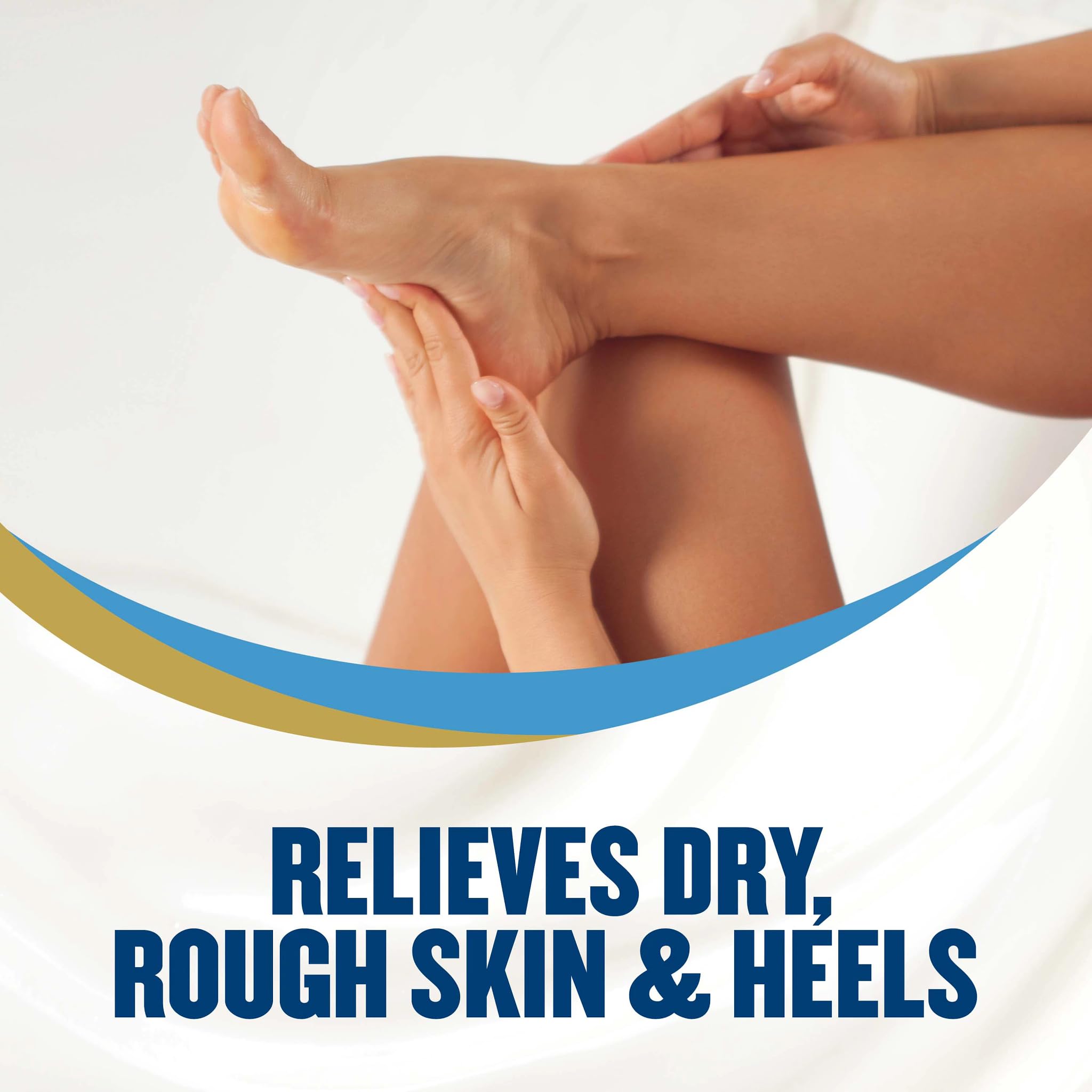 Gold Bond Foot Cream label shows seven moisturizers and vitamins A C E.