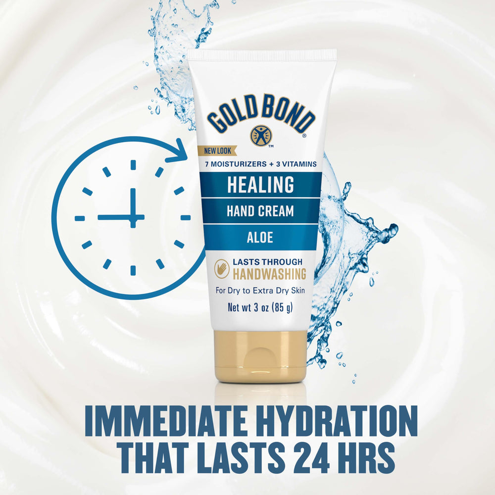 Non-greasy texture of Gold Bond Hand Cream absorbed quickly on skin.