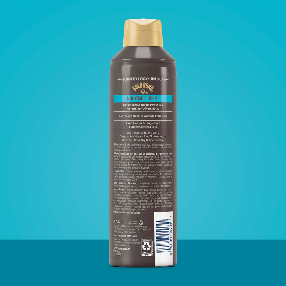 Gold Bond Men's Essentials talc-free formula reduces residue and mess during use.