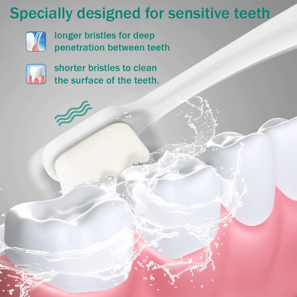 GOLD DAWN rounded-head non-slip handle provides easy grip during brushing