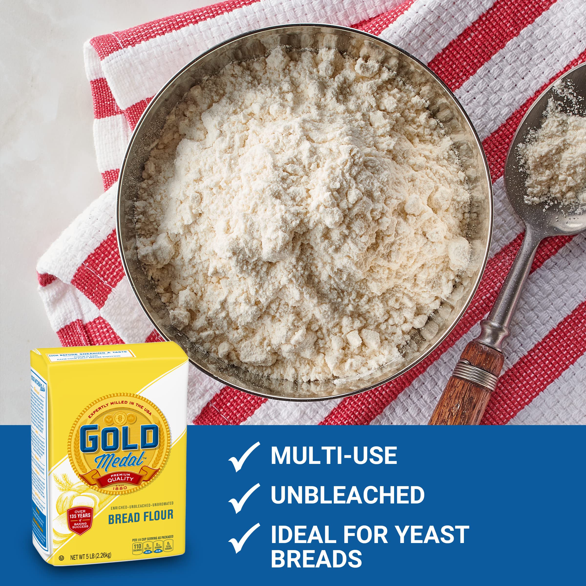 Gold Medal Bread Flour buns-rolls: yields soft interiors and well-rounded shapes.