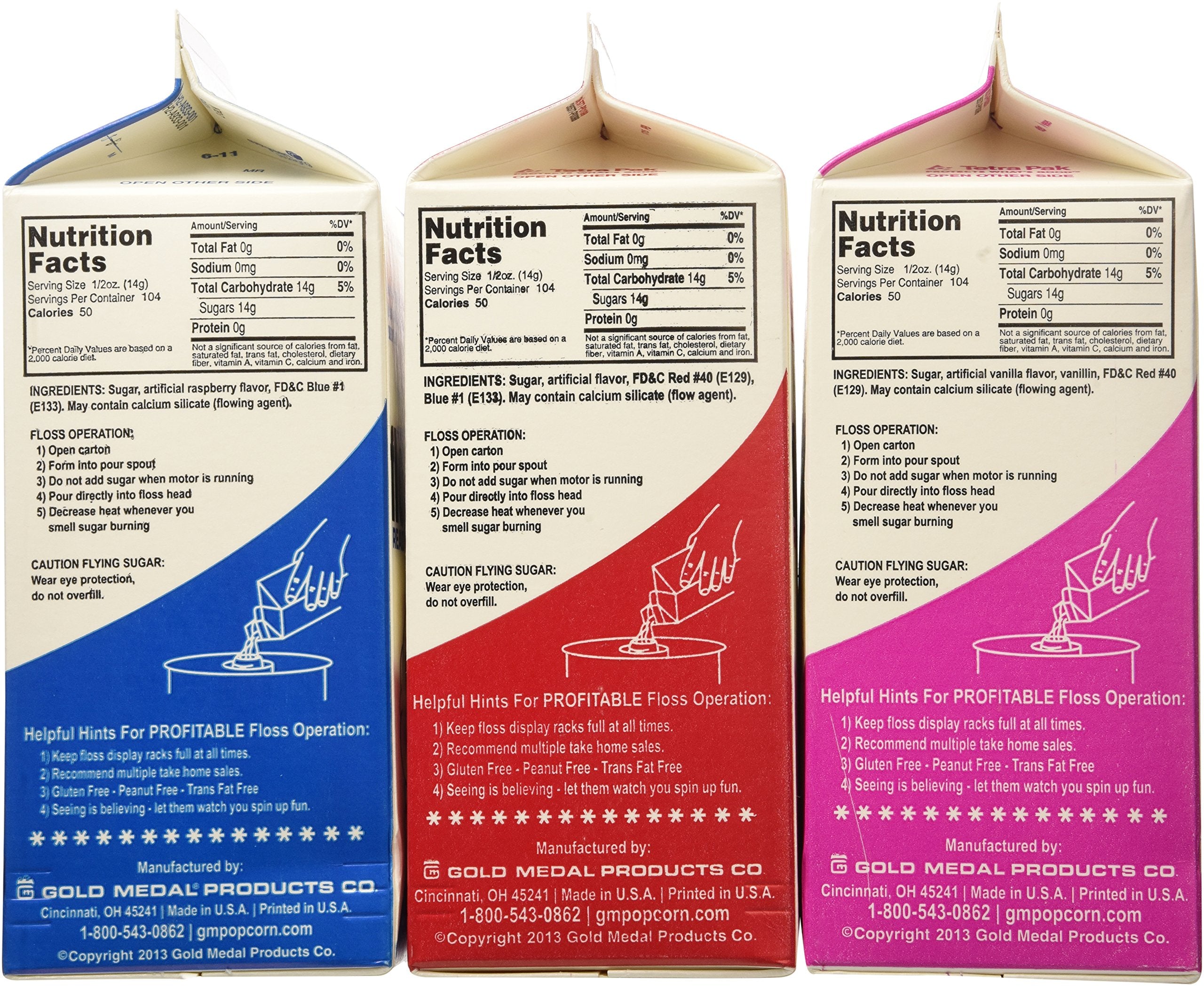 Gold Medal Flossugar 3-pack ready-to-use mix for easy carnival-style confections