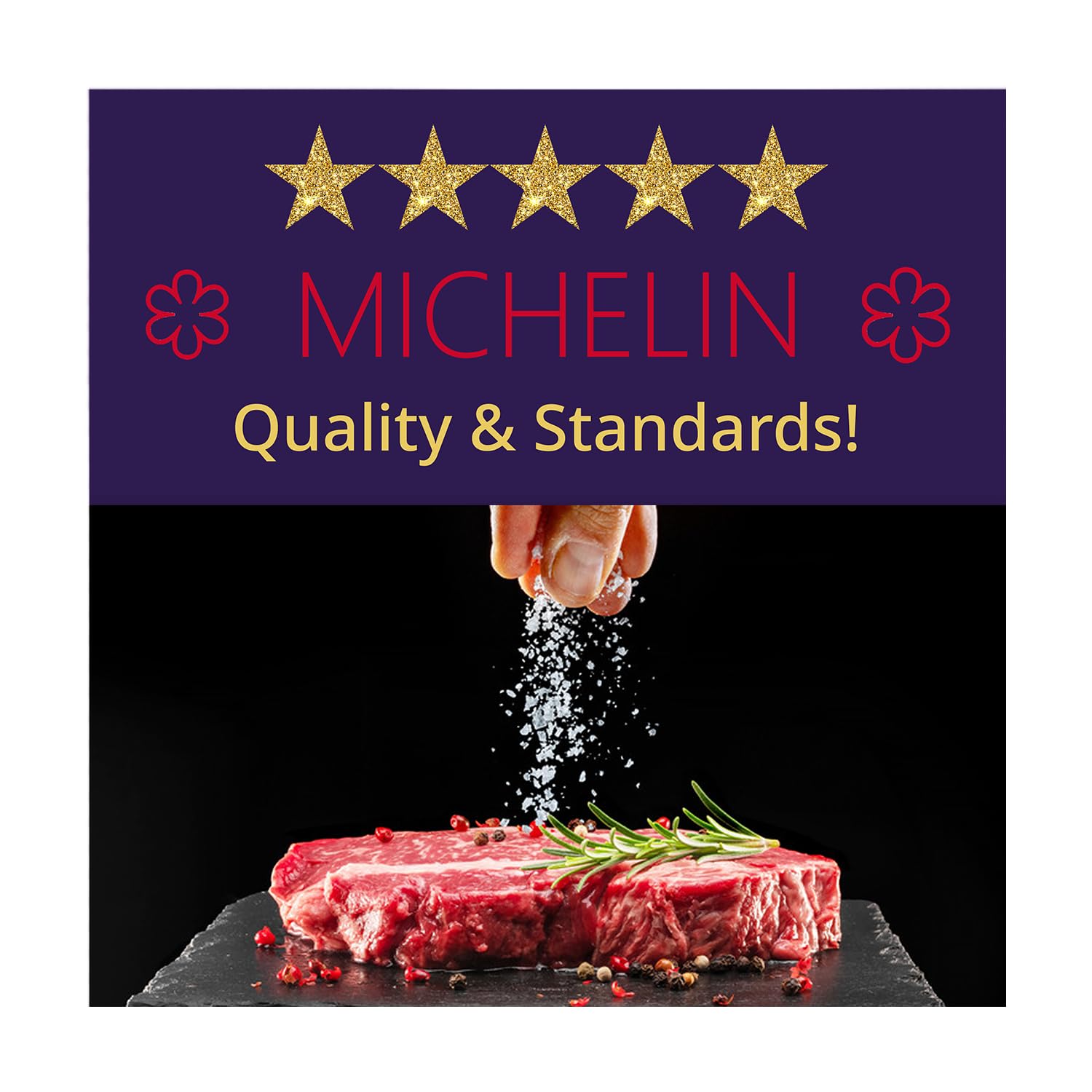 Gold Standard Salt finishing salt adds delicate crunch and flavor boost.