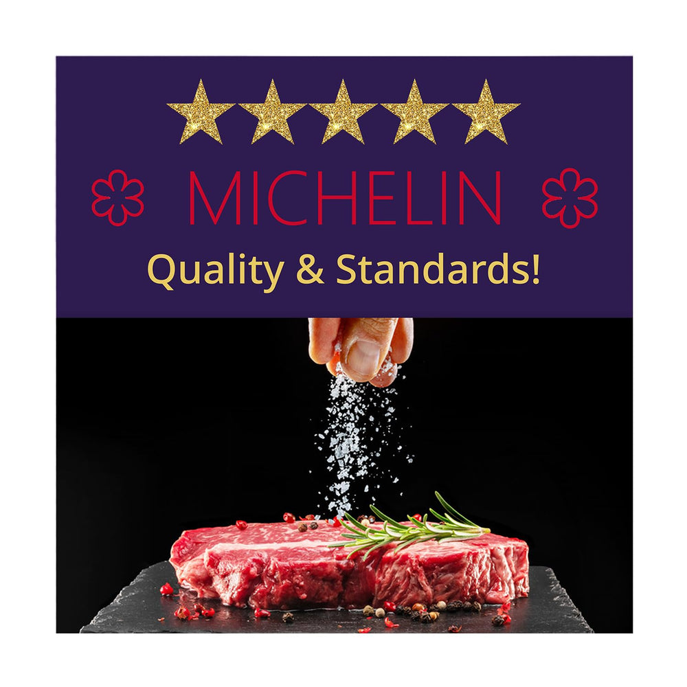 Gold Standard Salt finishing salt adds delicate crunch and flavor boost.