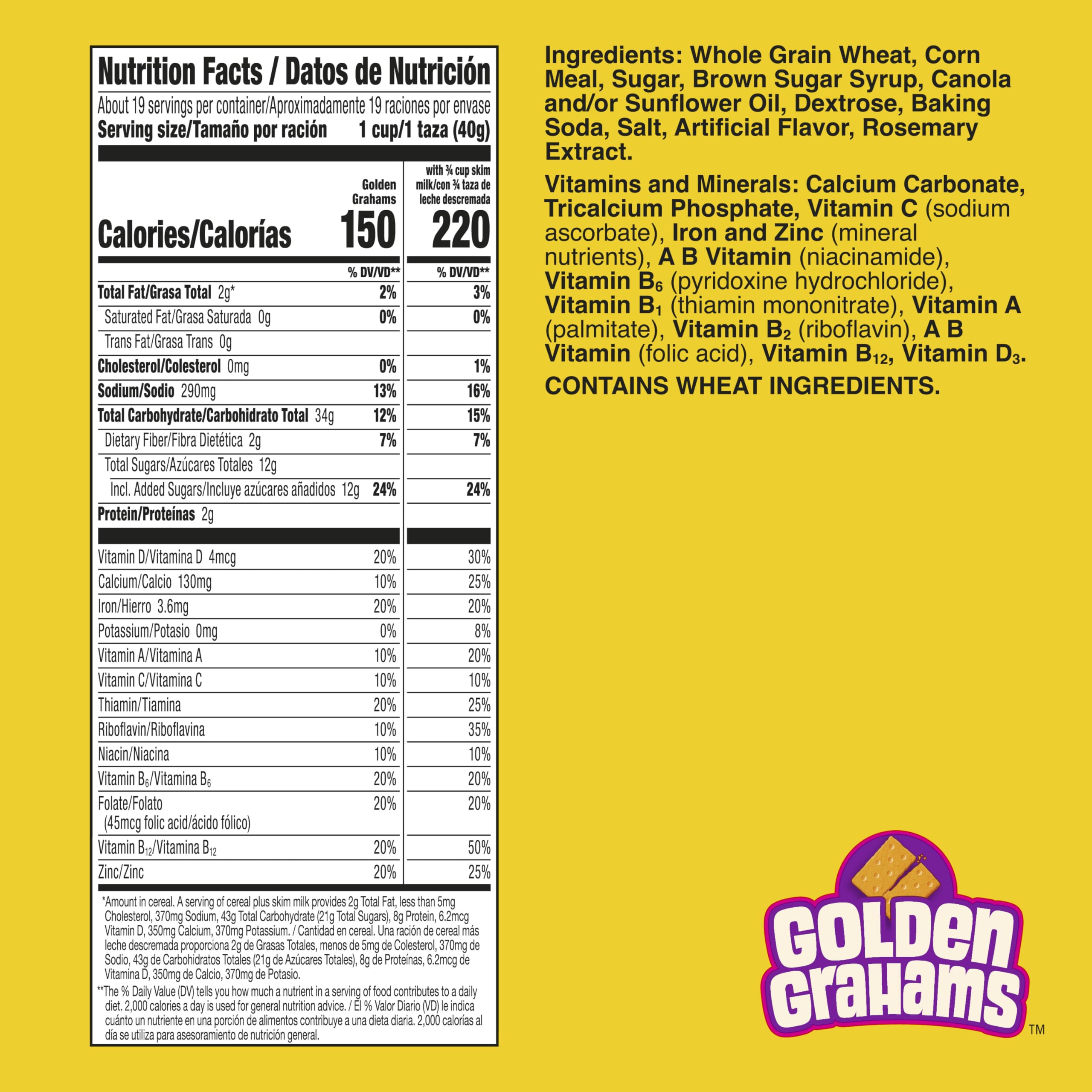 Golden Grahams bowl with milk showcasing graham cracker flavor in every bite