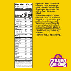 Golden Grahams being poured with milk highlight the graham cracker taste loved by kids.