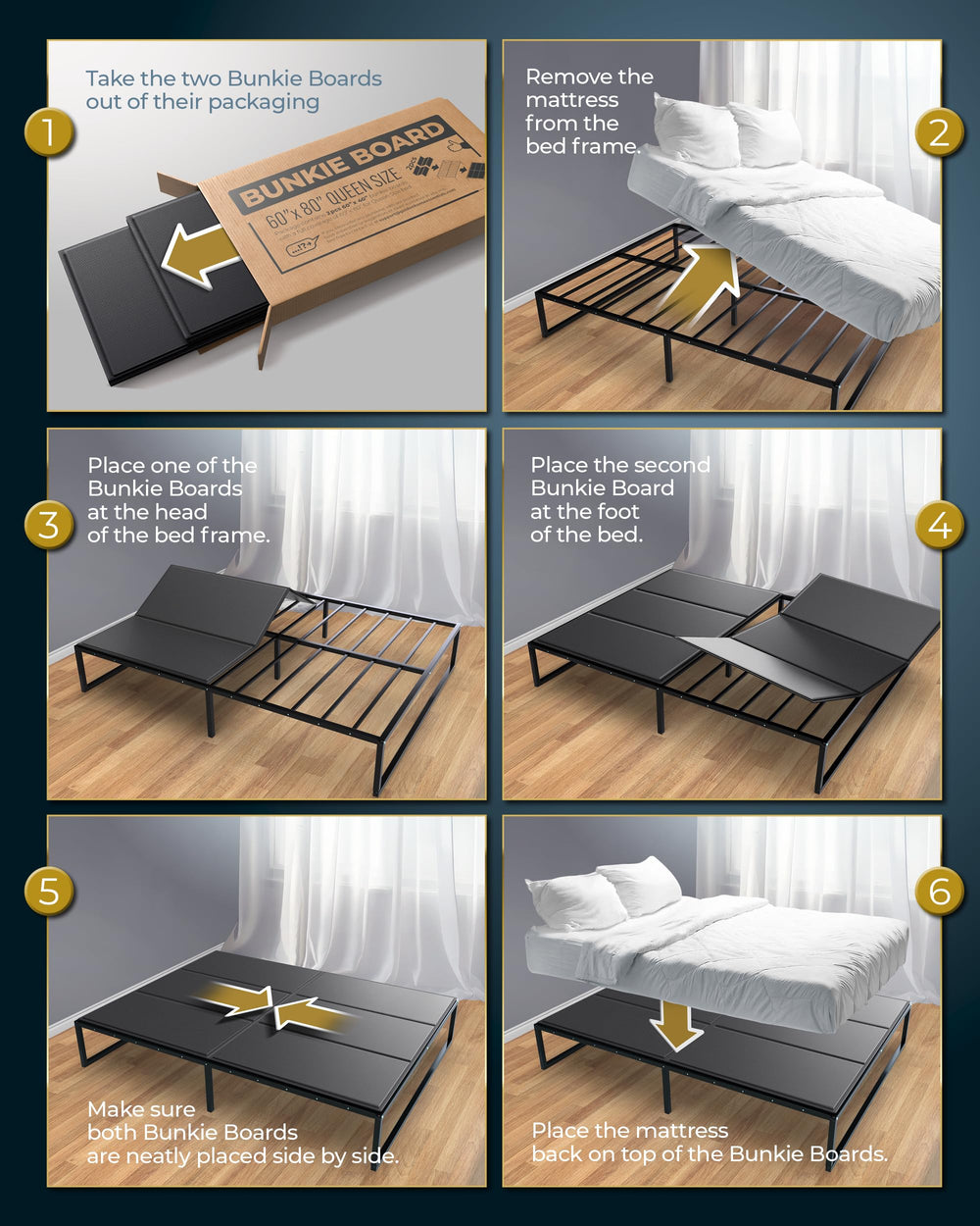 Golden Home Essentials bunkie board foam mattress support detail promotes even wear