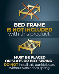 Golden Home Essentials bunkie board in dorm room saves space with low profile
