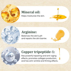 Golden Micro Peptide Tallow Serum texture closeup reveals lightweight non greasy absorption