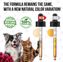 Golden Paw gouttes-dosage-vitamines-liquide, administration simple dans l’alimentation.