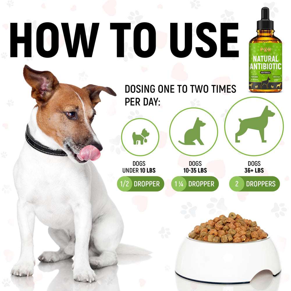 Golden Paw organic dog antibiotic liquid with dropper for convenient dosing