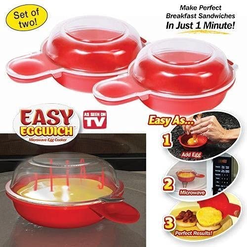 Golden Pearl egg cooker open lid shows non-stick surface for easy release.