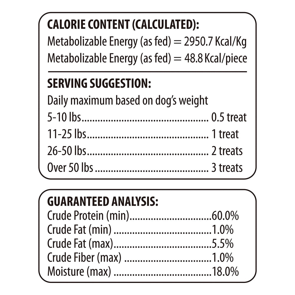 Golden Rewards Chicken Jerky ingredients label