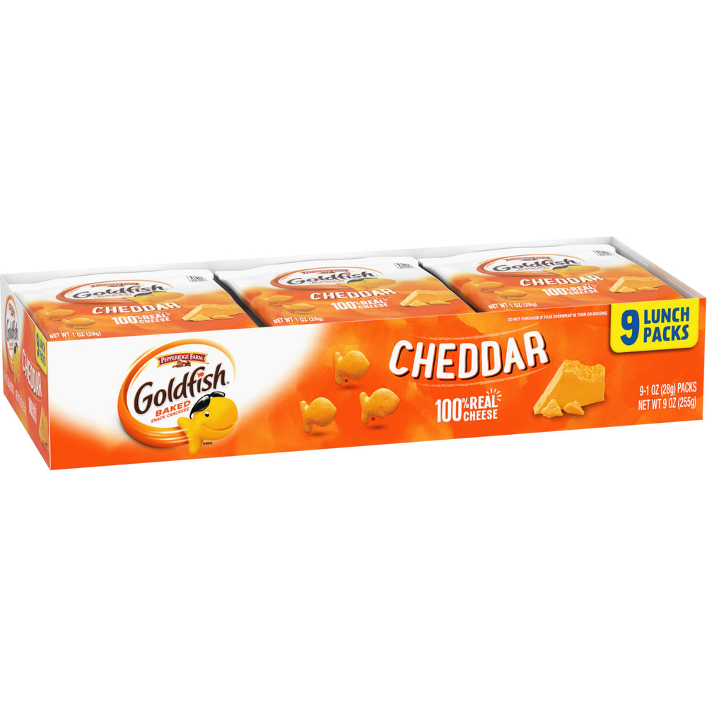 Goldfish Cheddar Cheese Crackers salad croutons, crunchy topping.