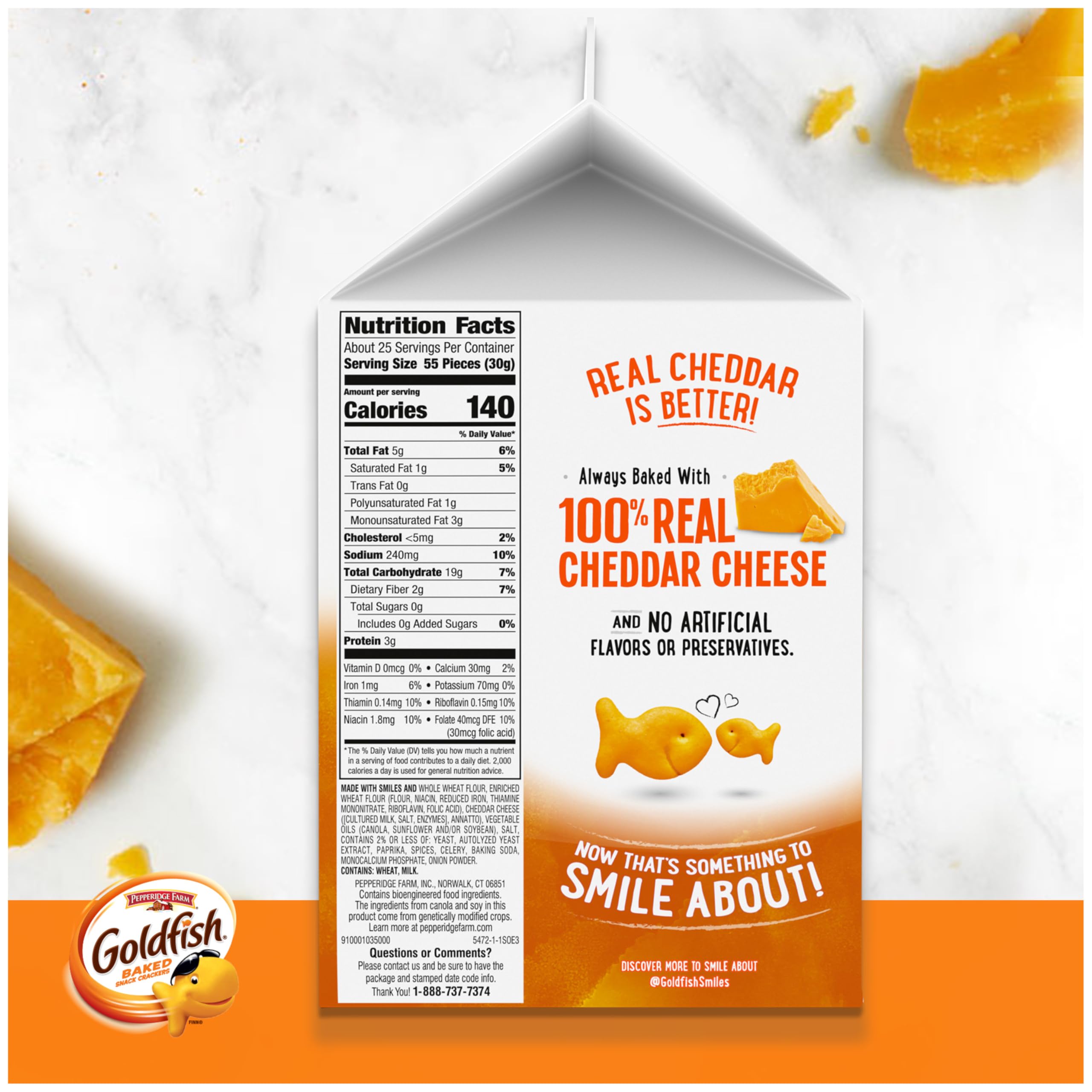 Goldfish carton stored in pantry for quick snacking