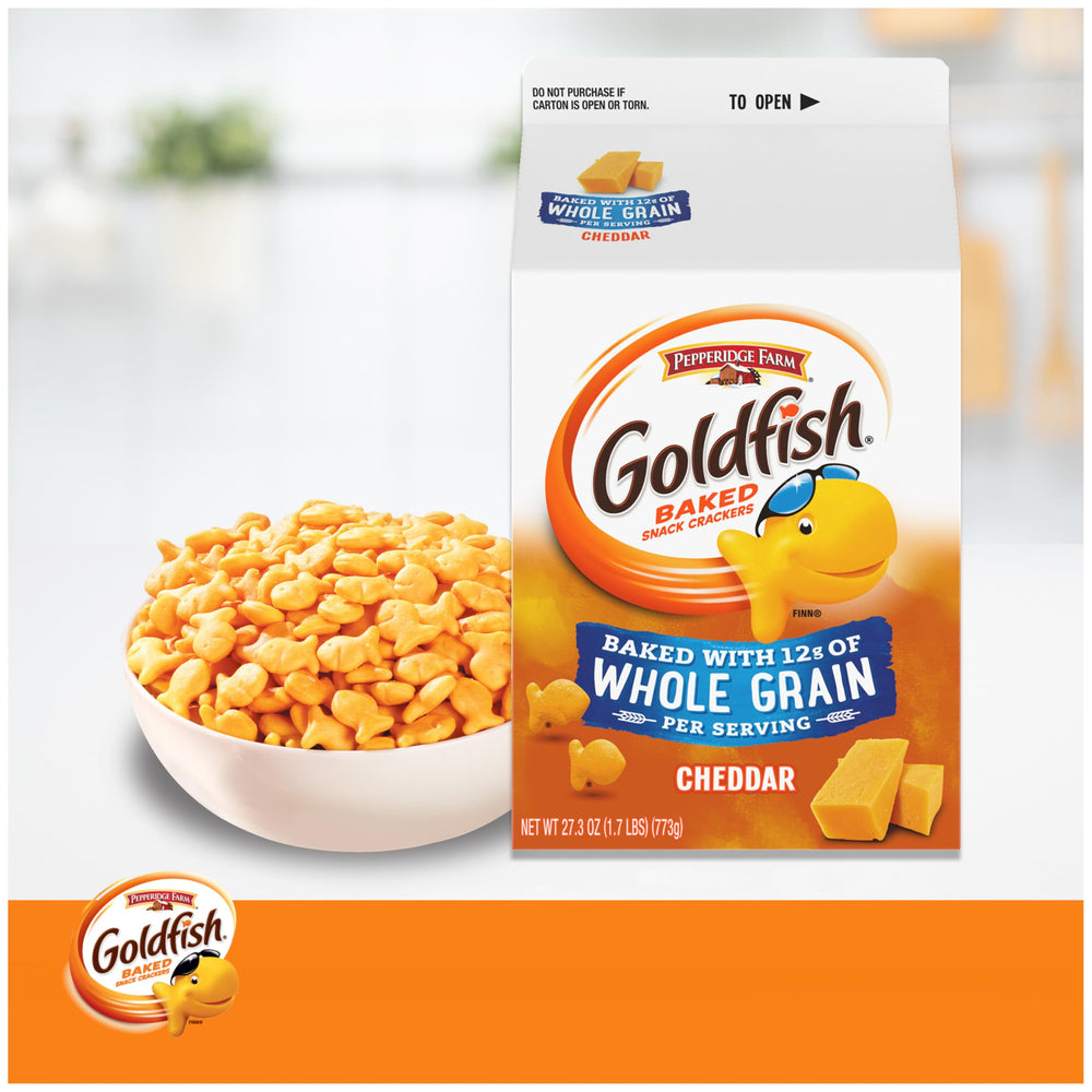Crumbled Goldfish atop salad adds texture