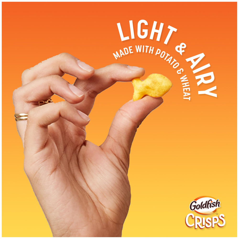 Goldfish Cheddar snacks for road trips and travel.
