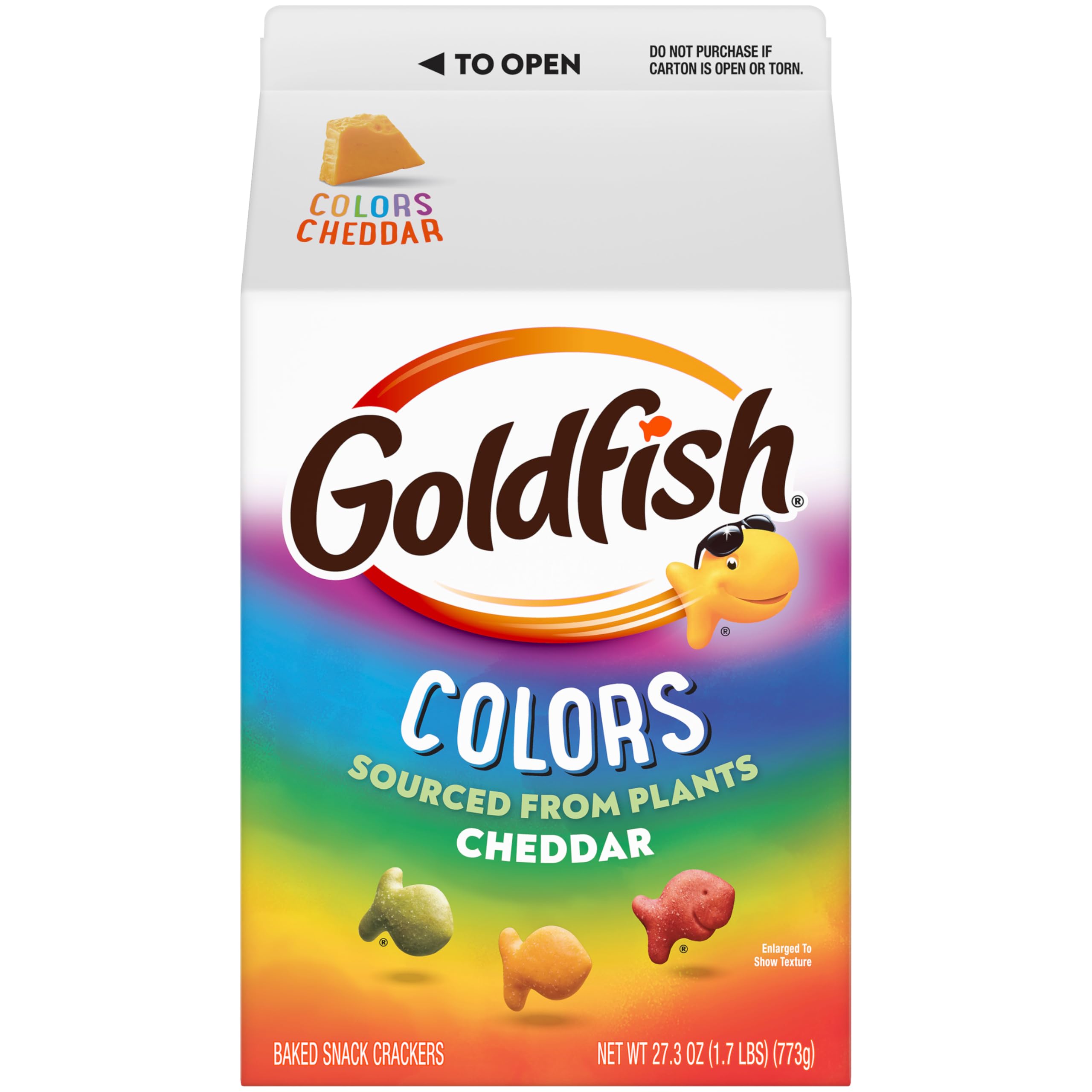 Goldfish Colors Cheddar crackers pack for sharing and colorful snacking.
