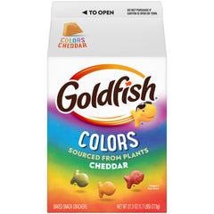 Goldfish Colors Cheddar crackers pack for sharing and colorful snacking.