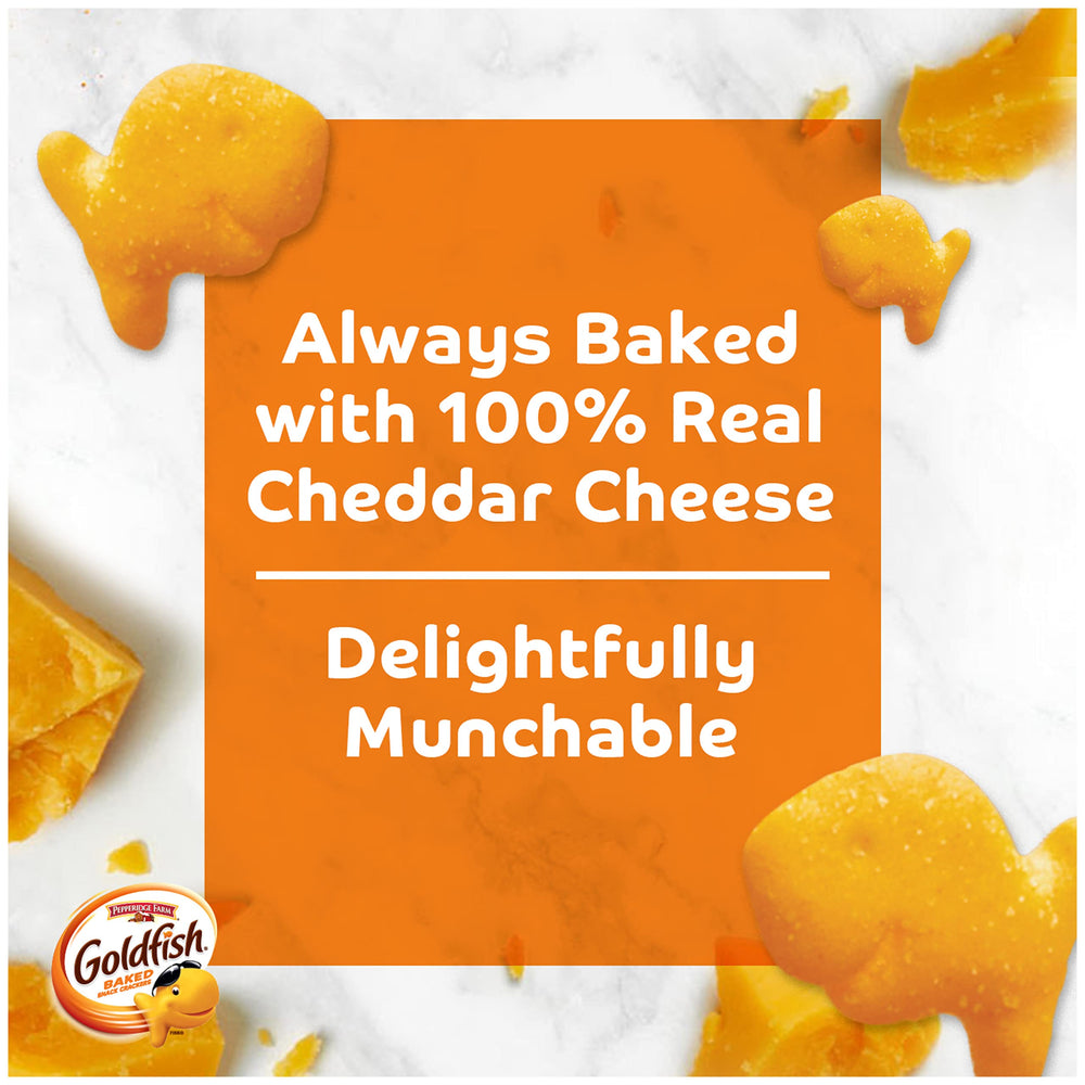 Goldfish Colors Cheddar crackers sprinkled on soup or salad for extra crunch.