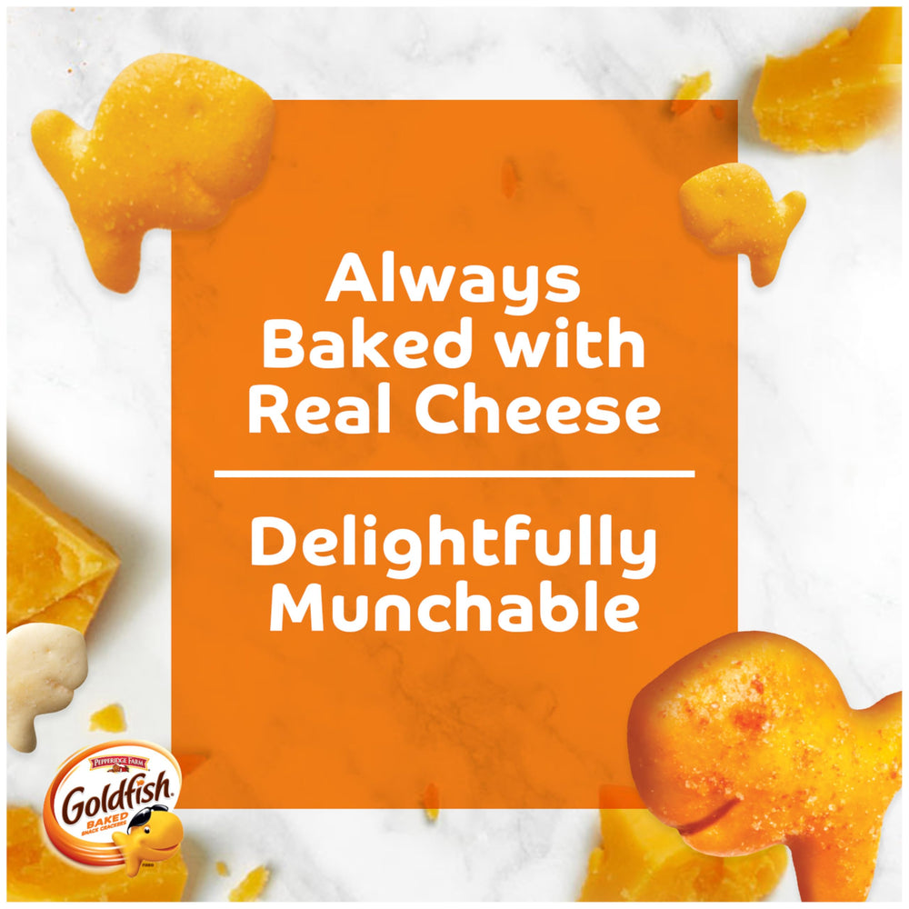 Goldfish Parmesan flavor snack packs emphasize crunchy, savory bites