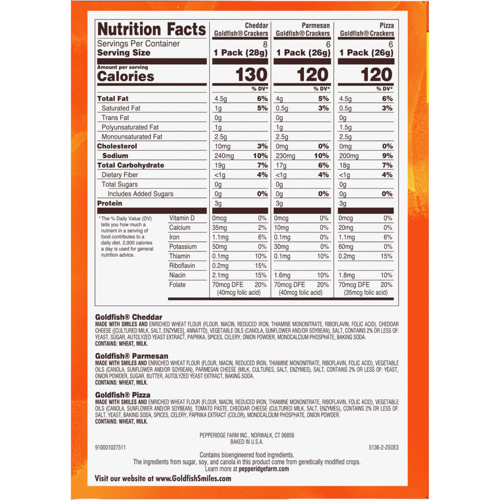 Goldfish crackers as a quick, shareable snack at home