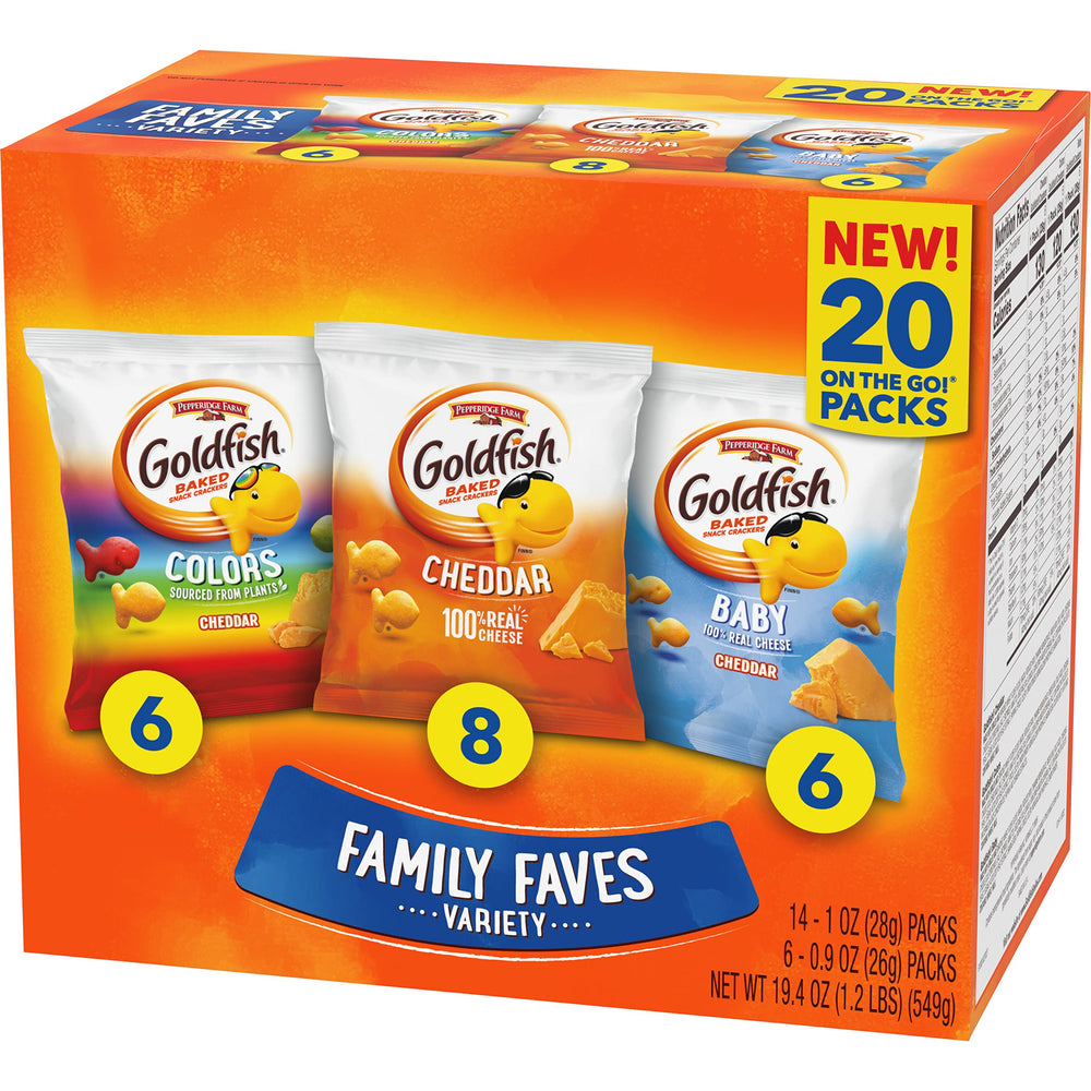 Goldfish flavor variety pack suits kids and adults seeking a cheese-forward option.