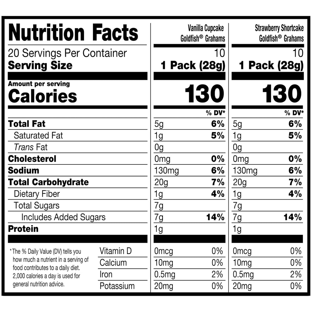 Goldfish Grahams Vanilla Cupcake flavor pack ready for lunchboxes.