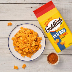 Goldfish Old Bay crackers lunchbox scene implies convenient lunchtime snack