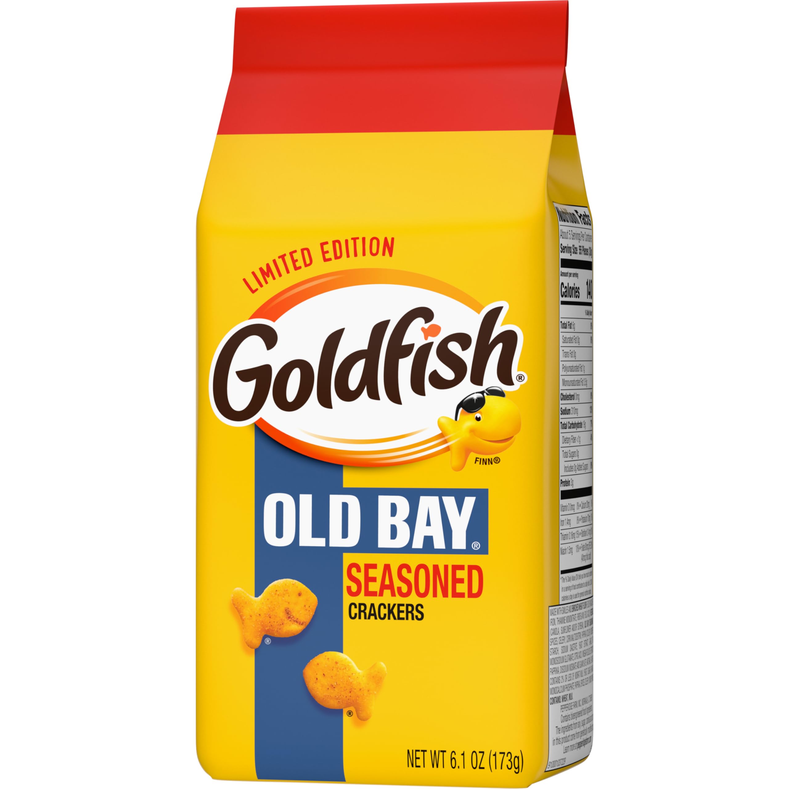 Goldfish Old Bay crackers close-up emphasizes spicy aroma cue