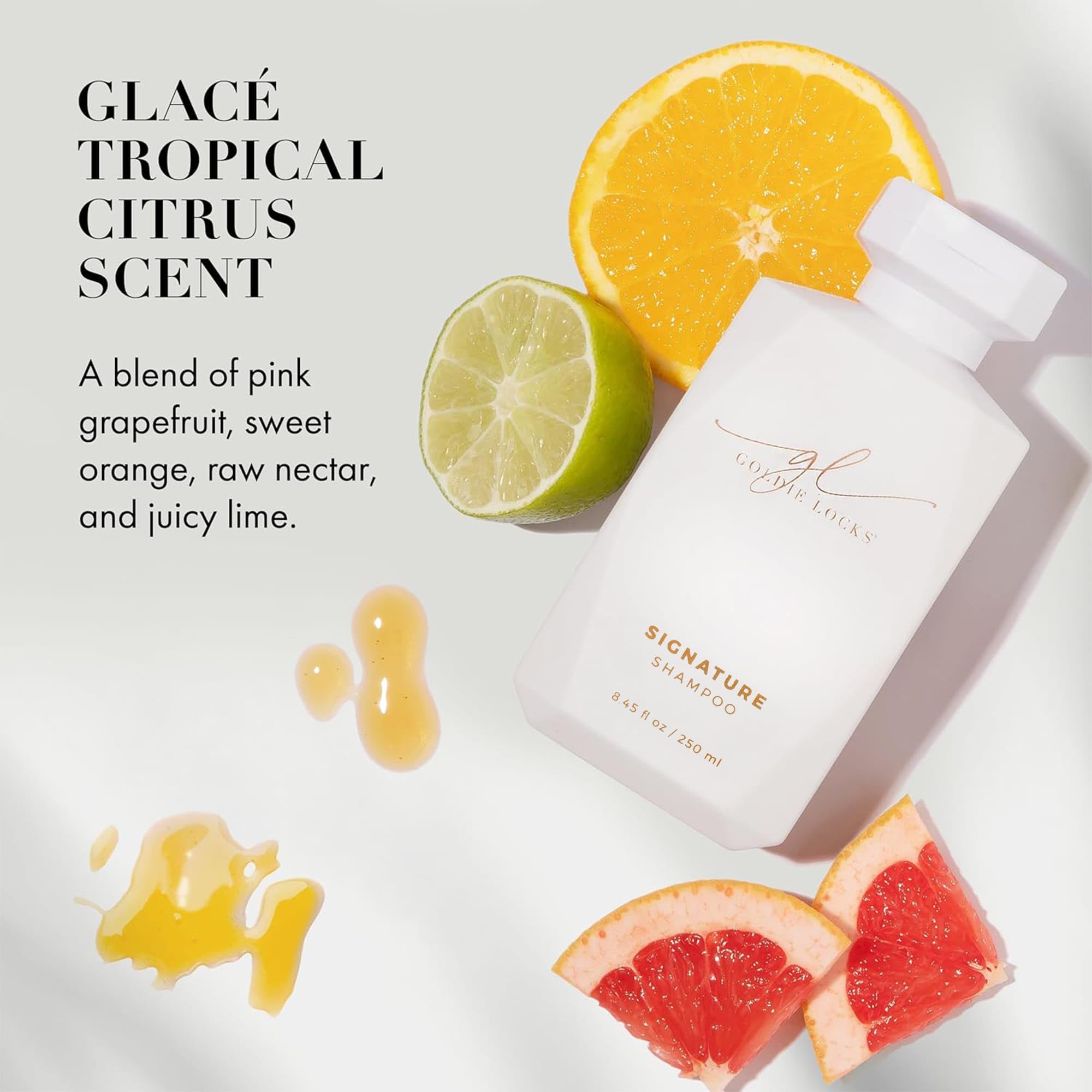 Goldie Locks Ultra Hydrating Shampoo vegan cruelty-free badge highlights ethical choice.