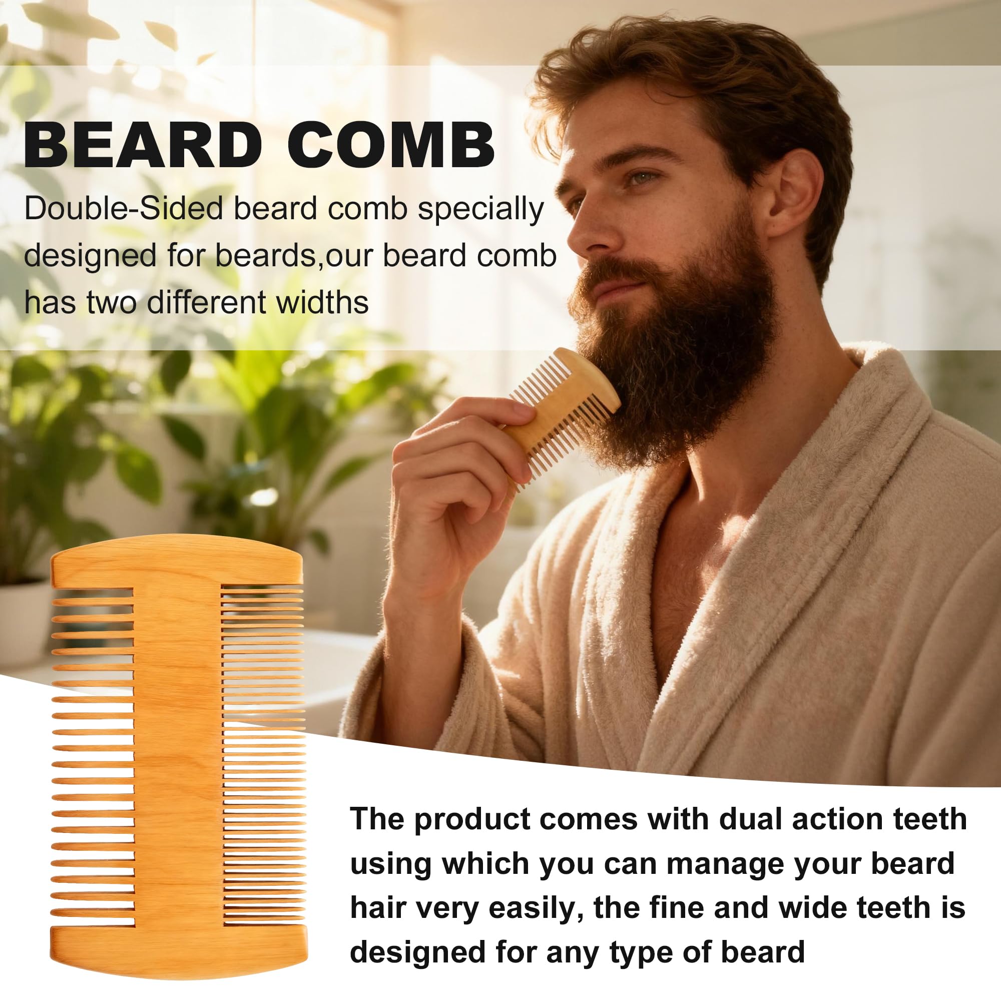 GoldWorld boar bristle brush helps distribute oils and tame flyaways.