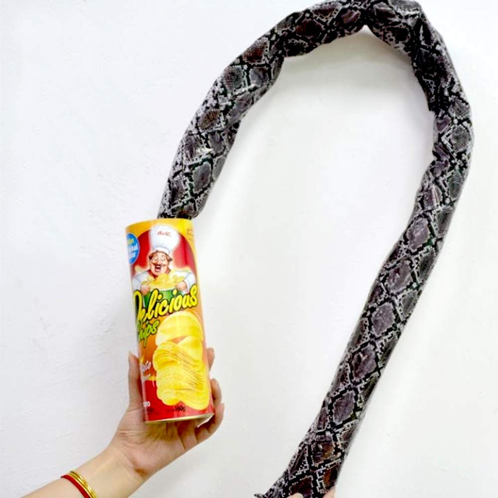 GOLF prank potato chip can ships as a single piece for quick setup.