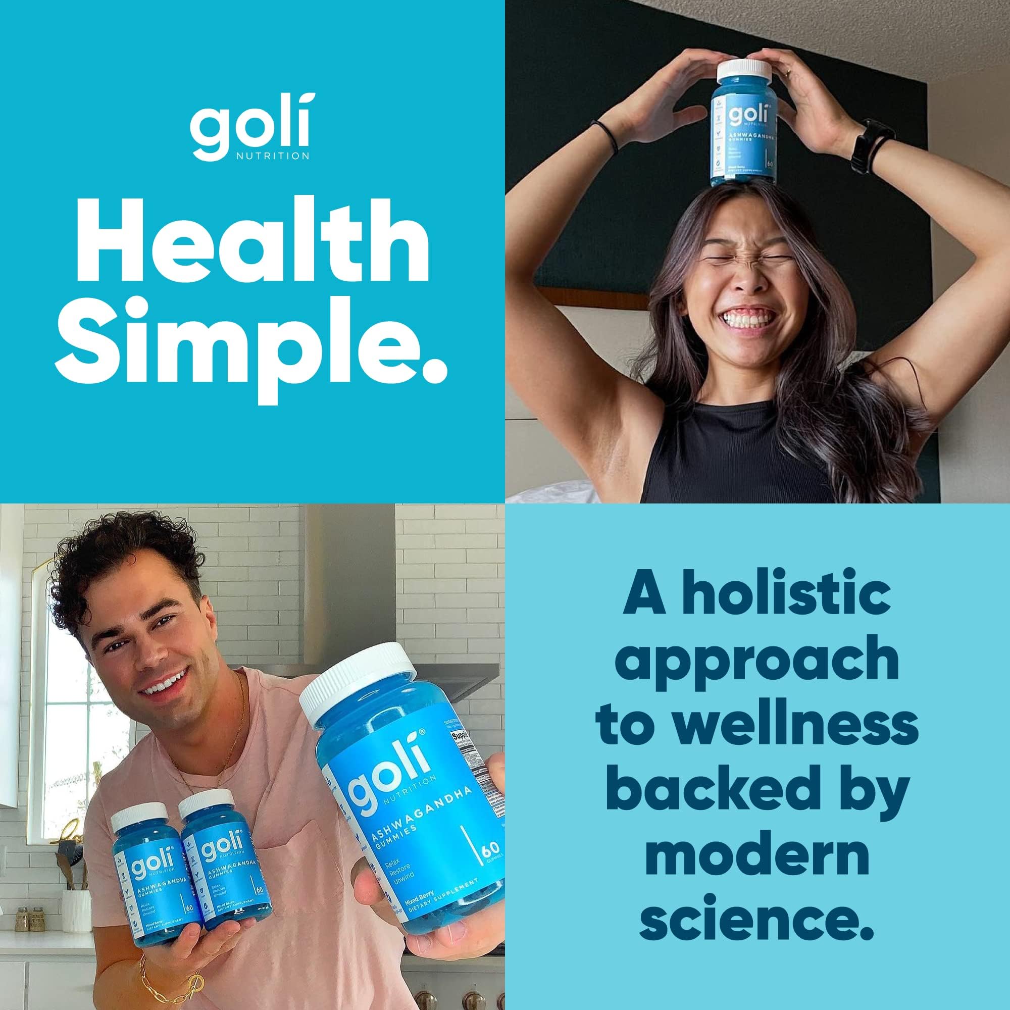 Goli Ashwagandha Gummies Vitamin Angels logo implies charitable support
