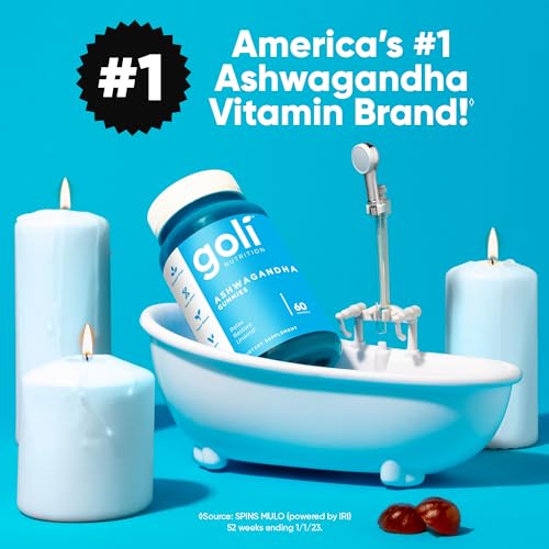 Goli Ashwagandha Gummies bottle close-up label highlights KSM-66 extract