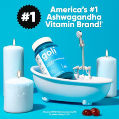 Goli Ashwagandha Gummies bottle close-up label highlights KSM-66 extract