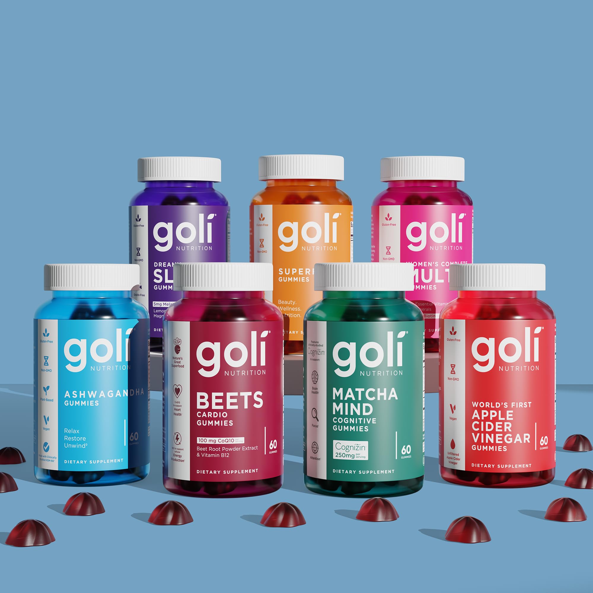 Goli Matcha Mind Cognizin close-up emphasizing focus support.